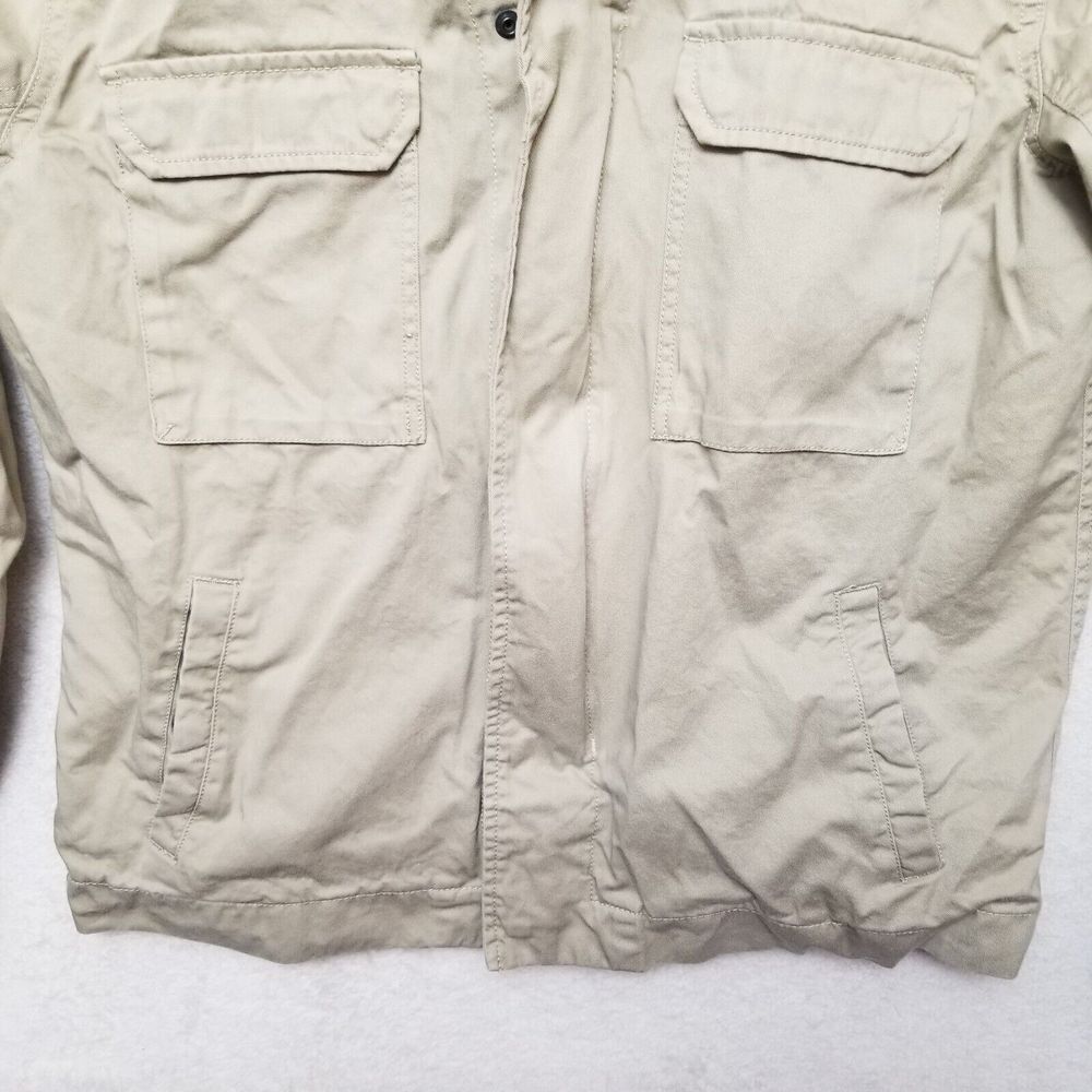 VINCE Women's Utility Cargo Beige Field Camo Lined Jacket Cotton Size Large - Picture 12 of 13